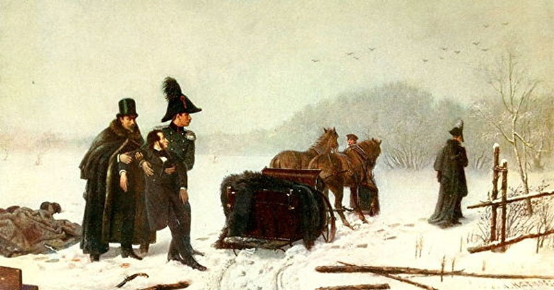 Дуэль между Дантесом и Пушкиным произошла в феврале 1837 года.